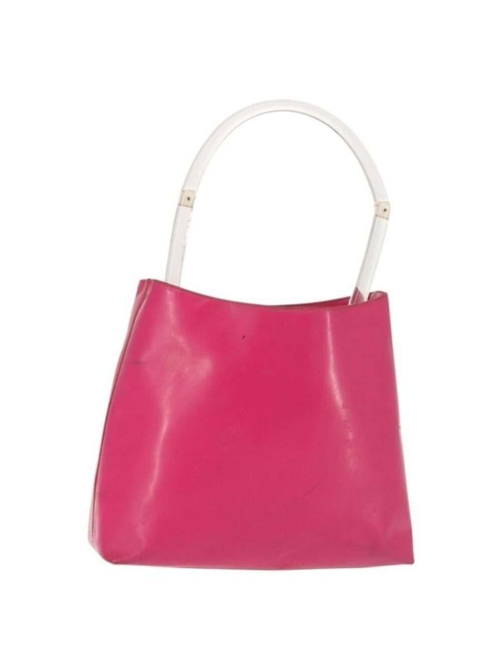 Authentic PRADA Shoulder Bag Leather Pink Clear